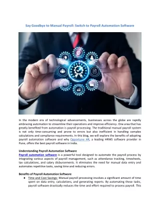 say goodbye to manual payroll switch to payroll