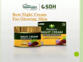 SDH Naturals' Ayurvedic Best Night Cream for Glowing Skin