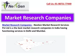 Market Research Companies In Delhi