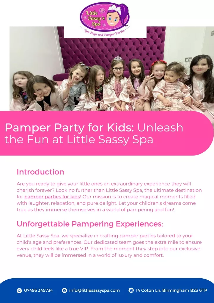 pamper party for kids unleash the fun at little