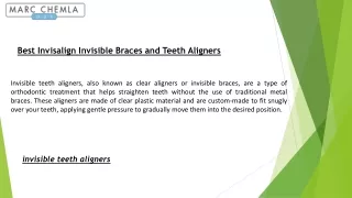 Best Invisalign Invisible Braces and Teeth Aligners