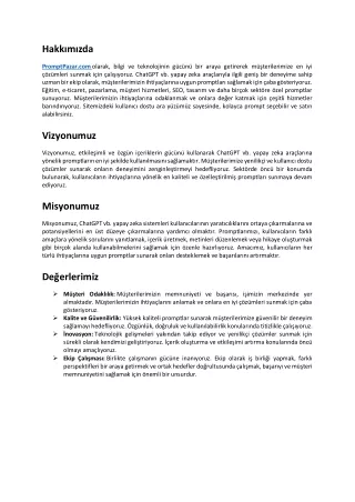 Promptpazar - Yapay Zeka Prompt Pazarı