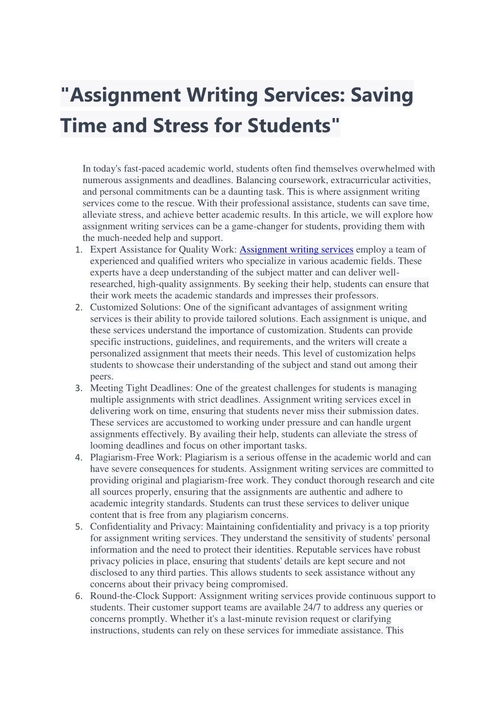 PPT - Assignment Writing Services PowerPoint Presentation, free ...