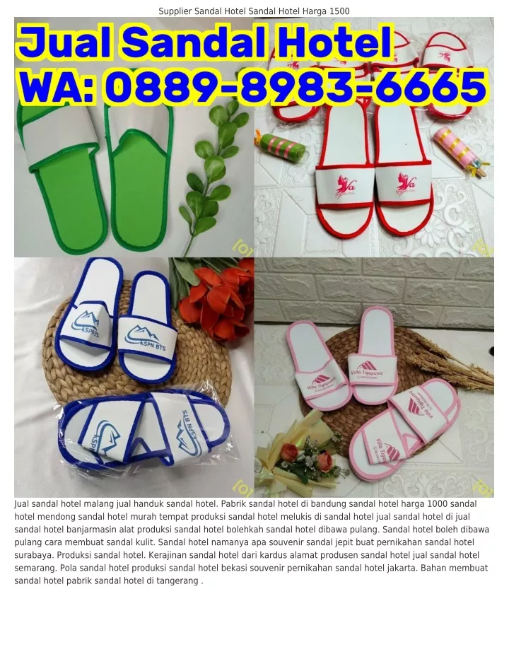 supplier sandal hotel sandal hotel harga 1500