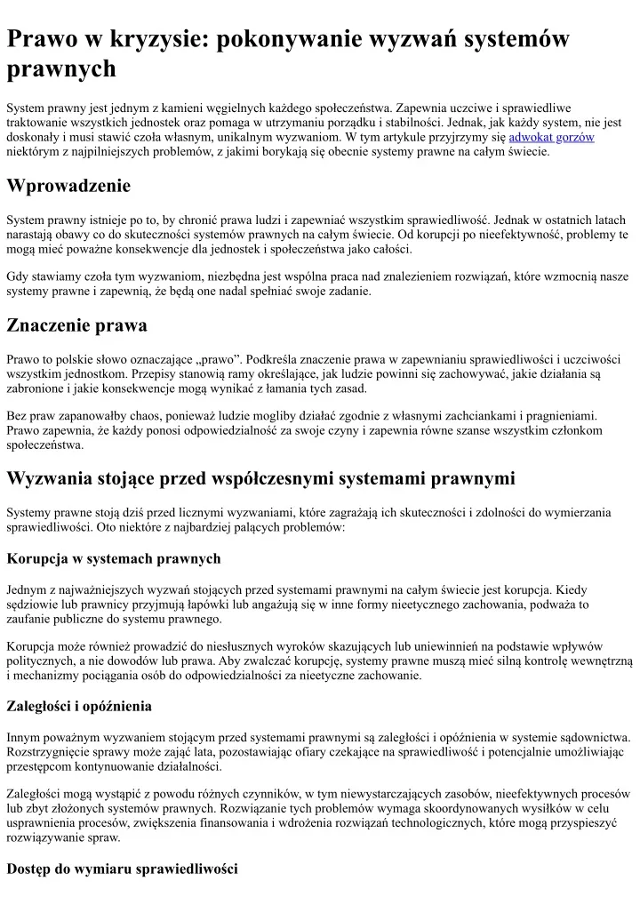 prawo w kryzysie pokonywanie wyzwa system