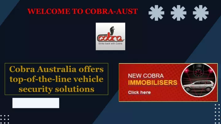 welcome to cobra aust