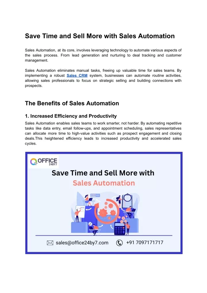 save time and sell more with sales automation