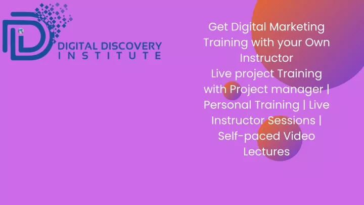 get digital marketing training with your