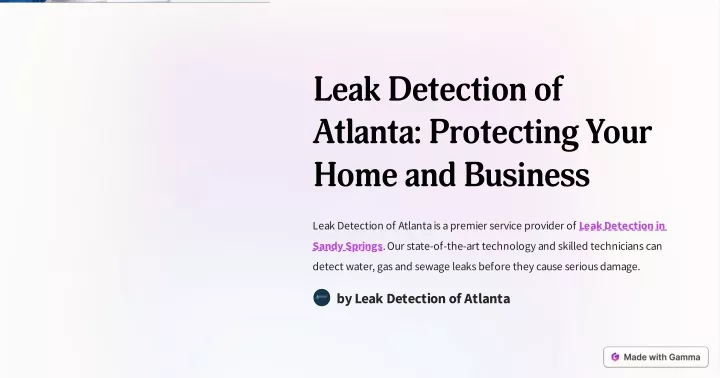 leak detection of atlanta protecting your home