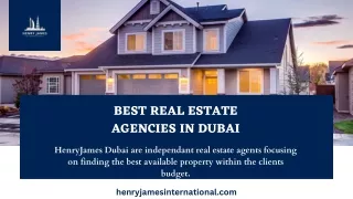 Best Real Estate Agencies in Dubai