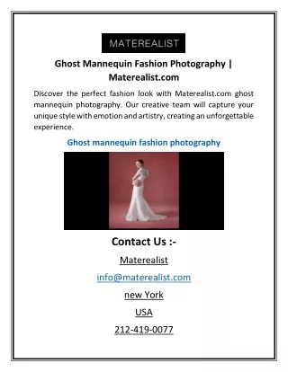Ghost Mannequin Fashion Photography | Materealist.com