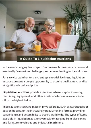 a guide to liquidation auctions