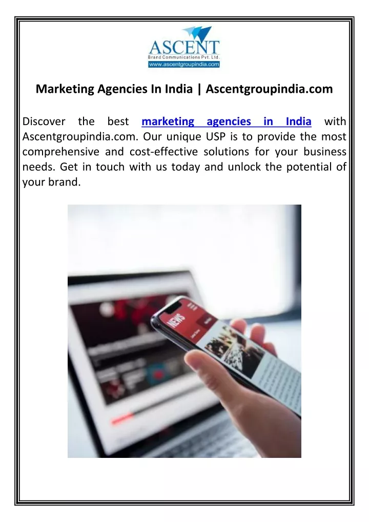 marketing agencies in india ascentgroupindia com