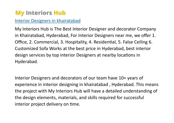 interior designers in khairatabad