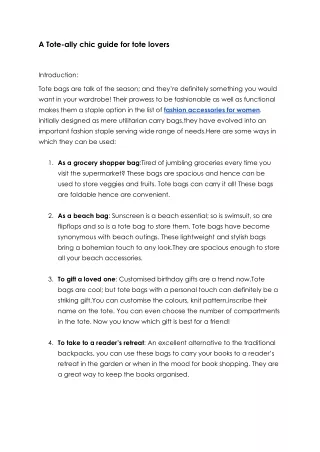a tote ally chic guide for tote lovers