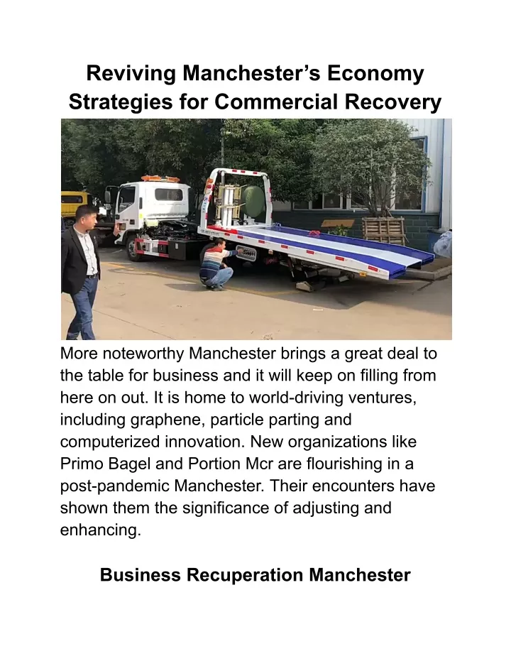 reviving manchester s economy strategies