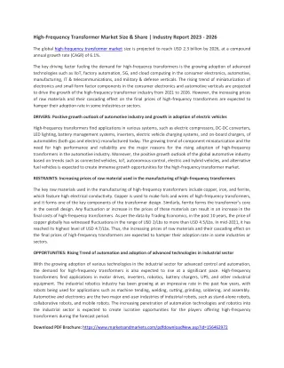 high frequency transformer market size share
