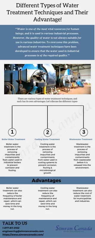 Different Types of Water Treatment Techniques and Their Advantage!