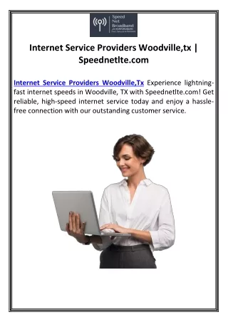 Internet Service Providers Woodville,tx | Speednetlte.com