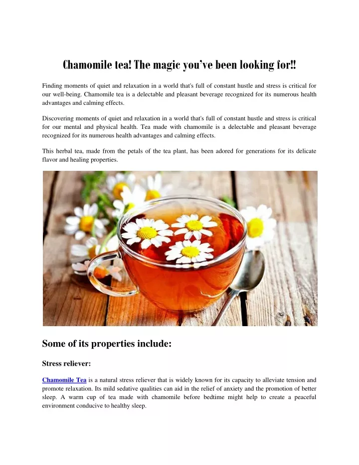 chamomile tea the magic you ve been looking for