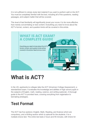 what is act- a complte guide
