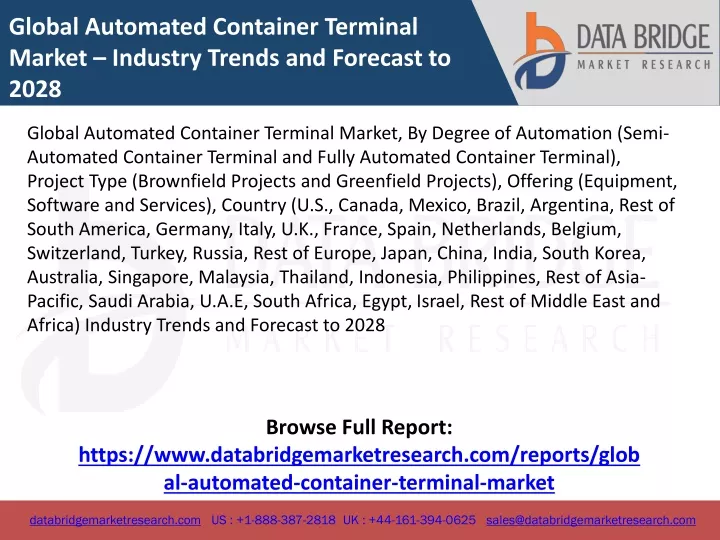 global automated container terminal market