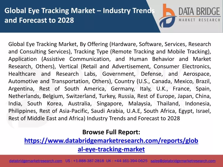 global eye tracking market industry trends