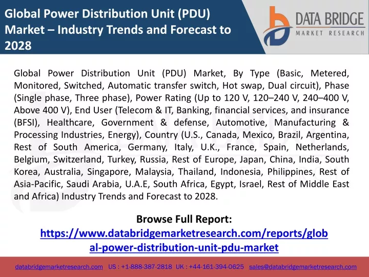 global power distribution unit pdu market