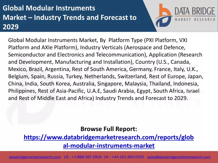 global modular instruments market industry trends