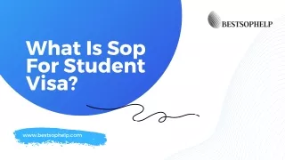 What Is Sop For Student Visa?