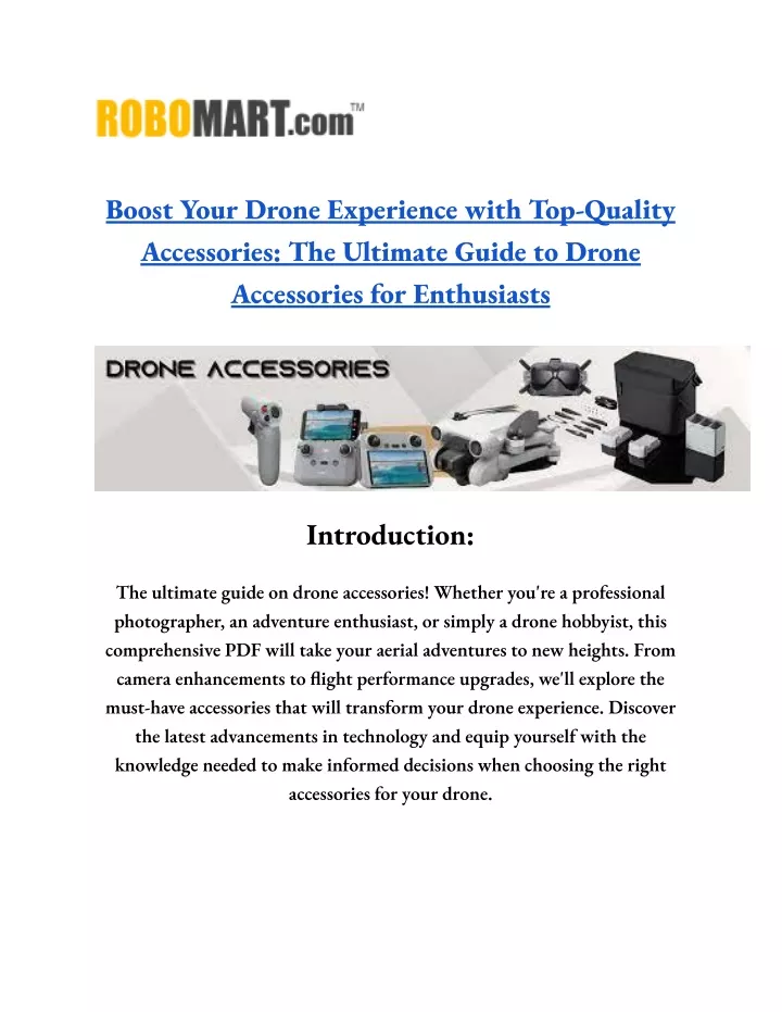 boost your drone experience with top quality