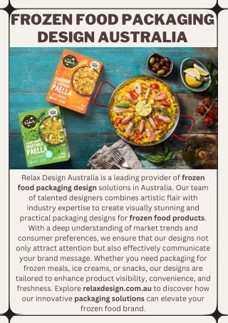 Frozen Food Packaging Design Australia