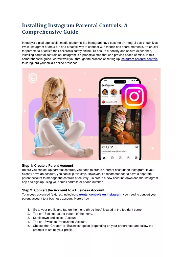 installing instagram parental controls