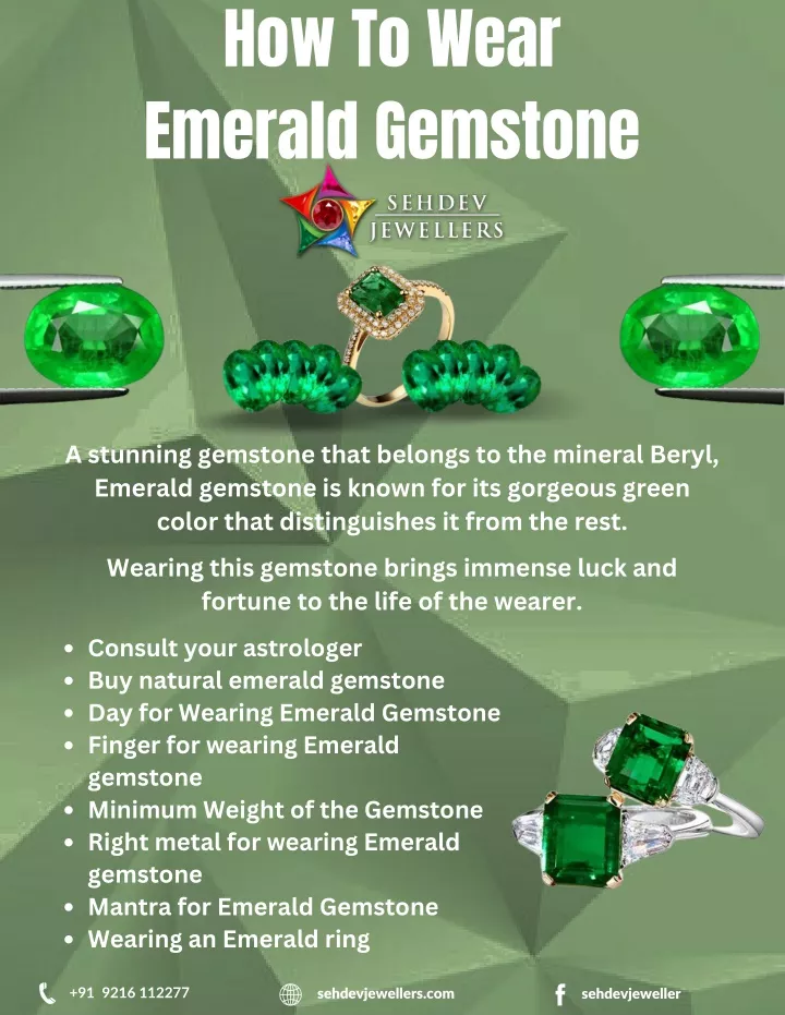 Ppt How To Wear Emerald Gemstone Powerpoint Presentation Free Download Id12285579