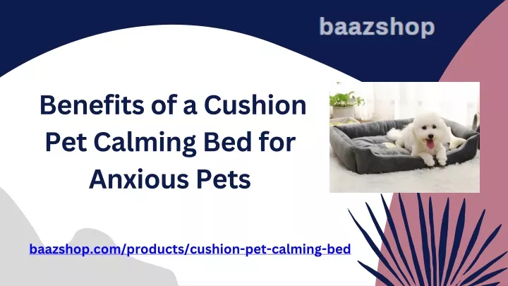 benefits of a cushion pet calming bed for anxious