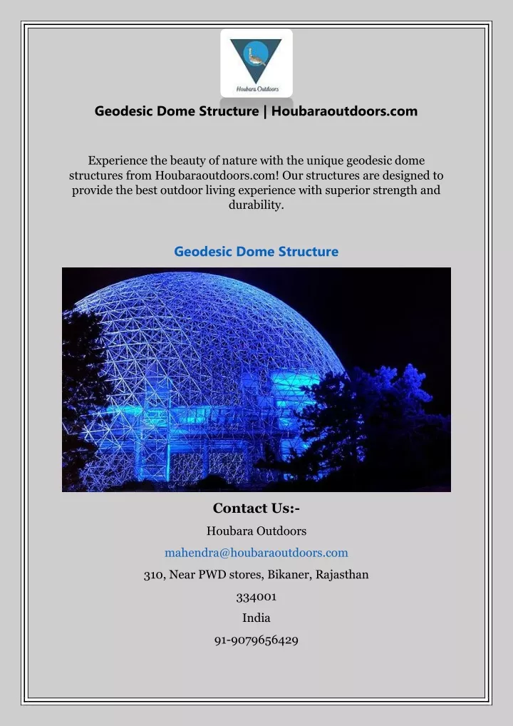 geodesic dome structure houbaraoutdoors com