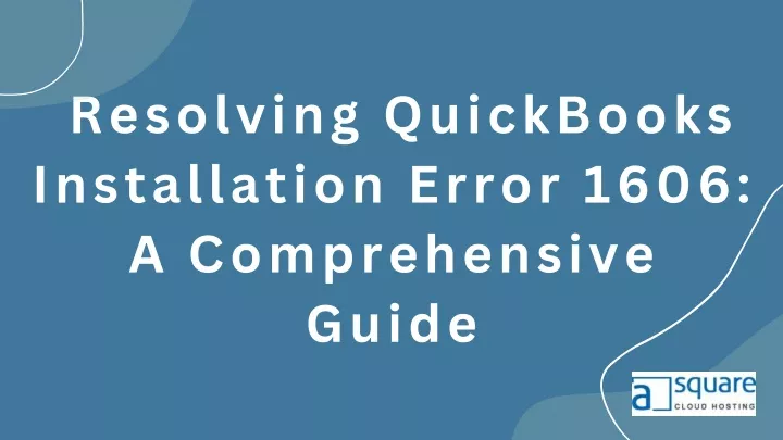 resolving quickbooks installation error 1606