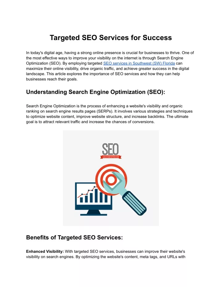 targeted seo services for success