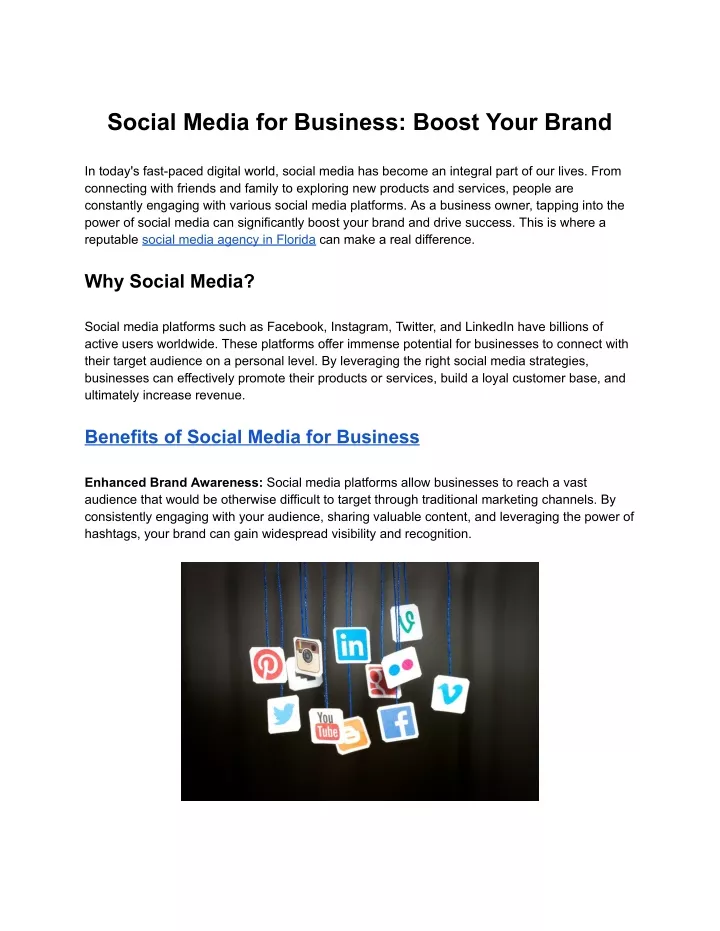 social media for business boost your brand