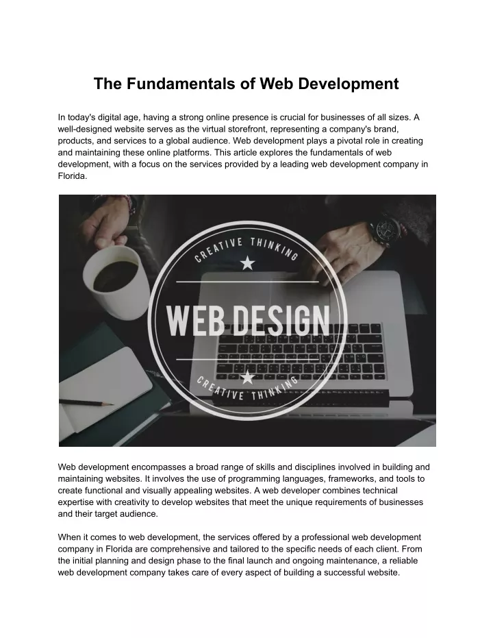 the fundamentals of web development