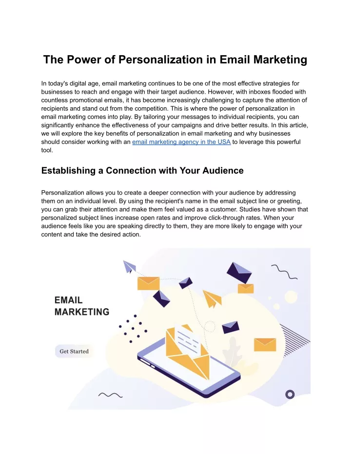 the power of personalization in email marketing