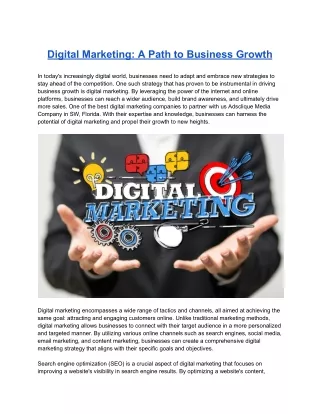 digital marketing a path to business growth