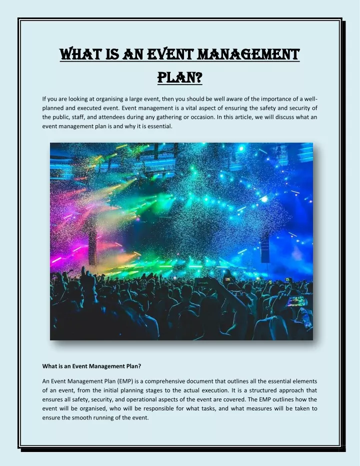 what is an event management what is an event