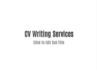 CV Writing Services