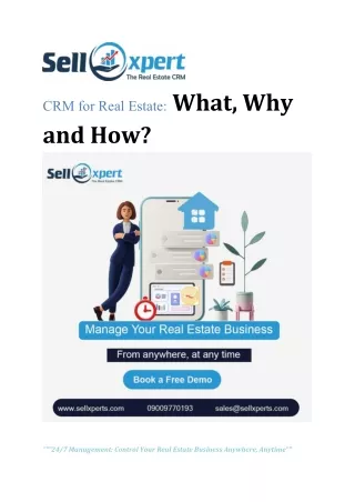 Sellxpert- The Best Real Estate CRM