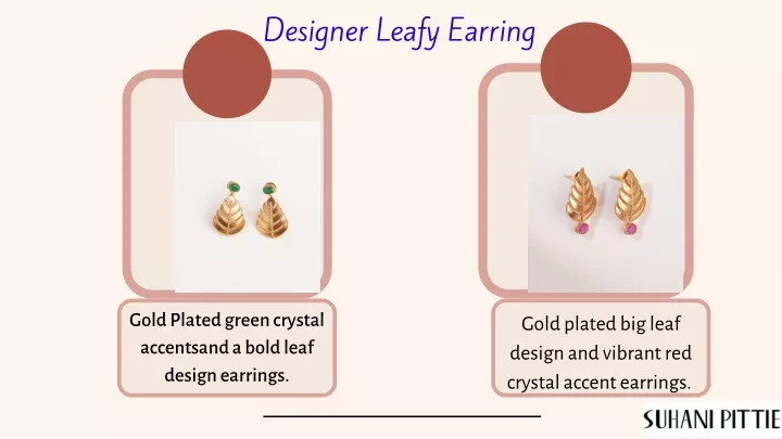 designer leafy earring