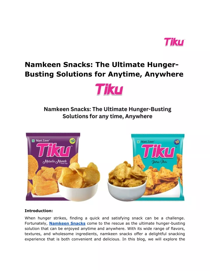 namkeen snacks the ultimate hunger busting
