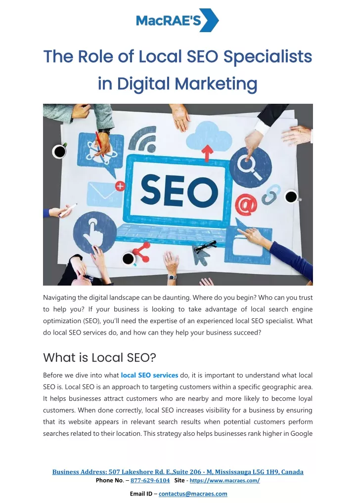 the role of local seo specialists in digital