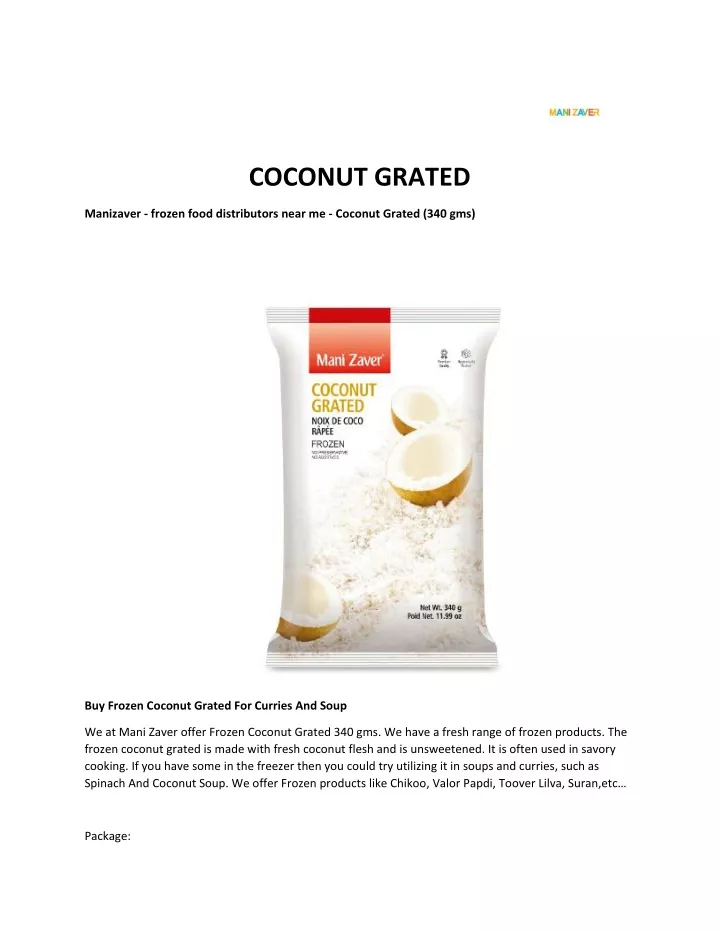 coconut grated