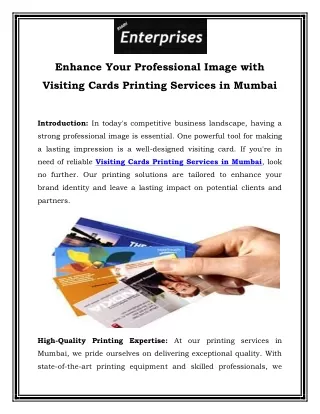 enhance your professional image with